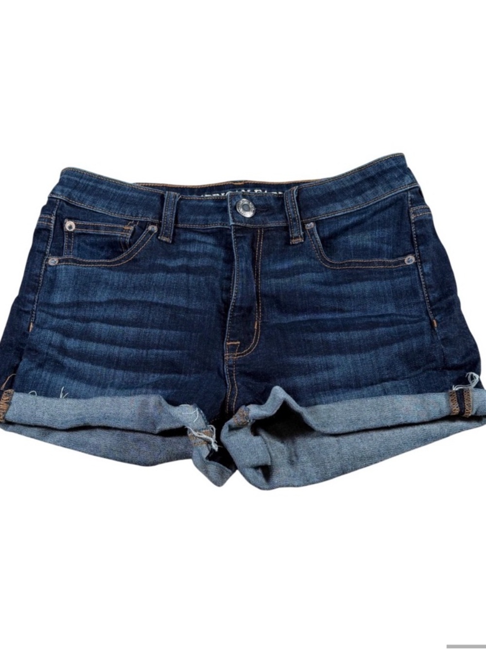 AE Hi Rise Shortie Super Stretch Denim Shorts